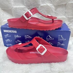 Birkenstock Red Sandals Gizeh Eva